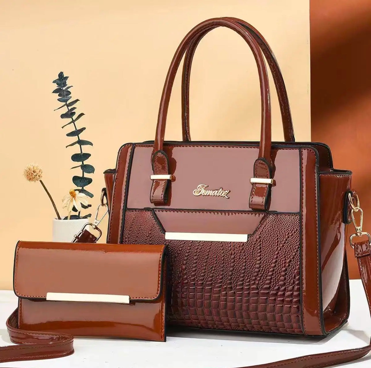 Ladies Luxury shoulder Bag with Purse