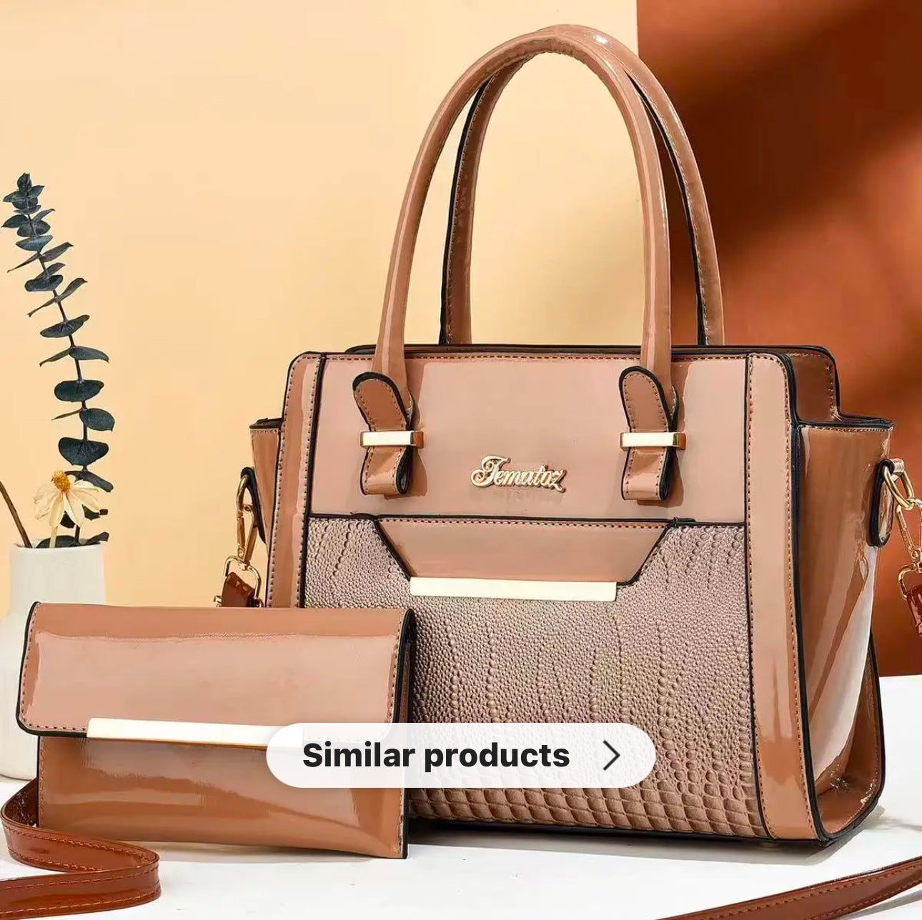 Ladies Luxury shoulder Bag with Purse