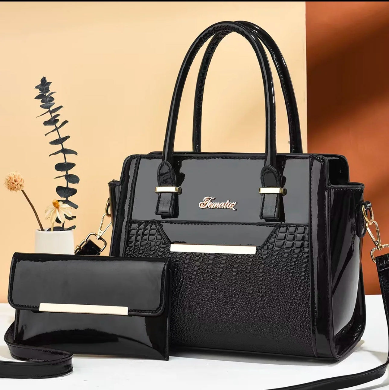 Ladies Luxury shoulder Bag with Purse