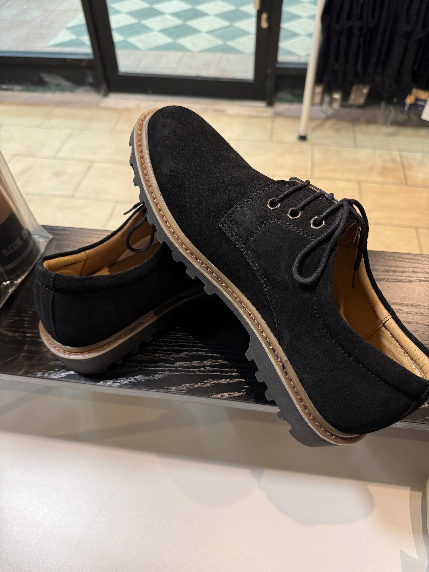 Men's genuine sweat Leather shoes