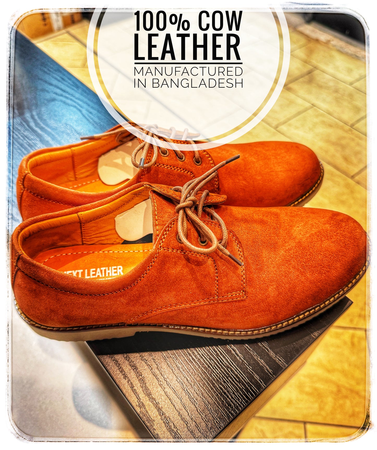 Men's genuine sweat Leather shoes