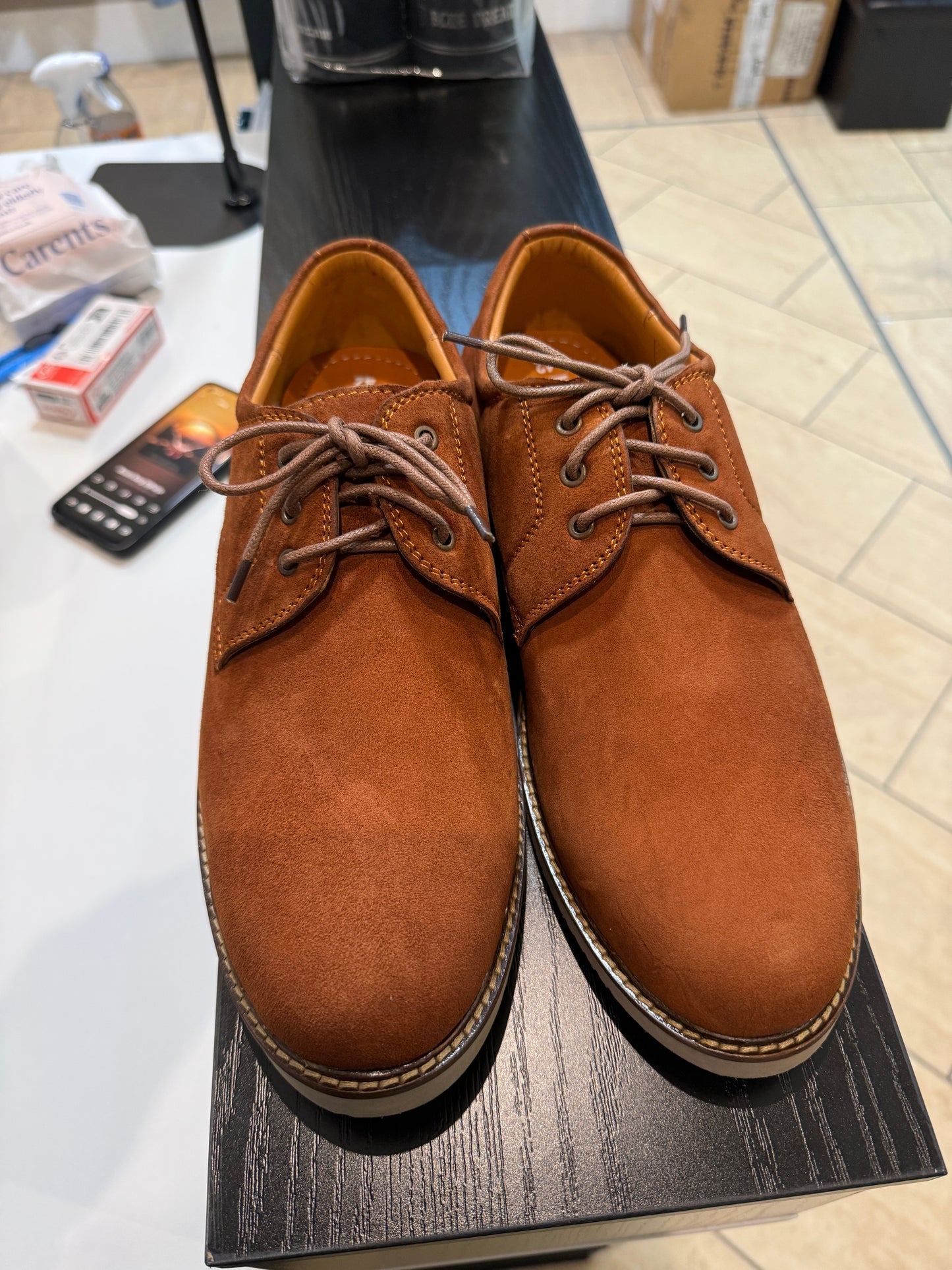 Men's genuine sweat Leather shoes