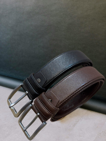 Premium pin Buckle Original Leather Formal Mens Belt